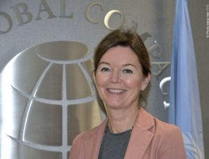 UN Global Compact executive director Lise Kingo at her office at Third Avenue in New York (photo: Irene Hell)